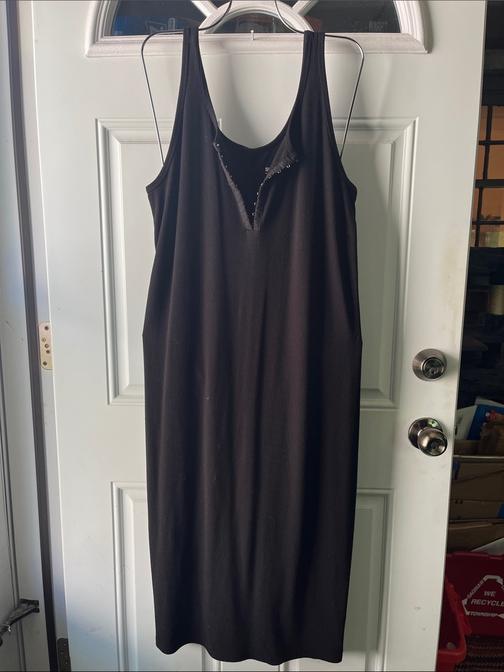 torrid Black Midi body con dress with V-Notch
